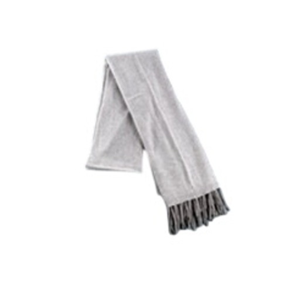 Hannah Rose 100% Cashmere Scarf Oatmeal Beige Fringed Wrap Luxury Soft Knit
